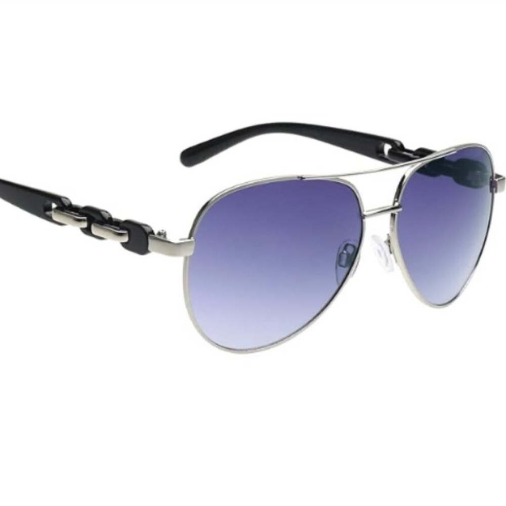 Steve Madden Aviator Black Link Detail Sunglasses